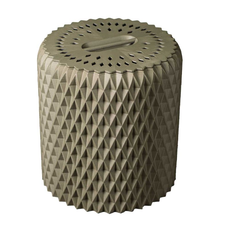 Petit composteur de jardin design Ananas 50L  - Couleurs: Gris