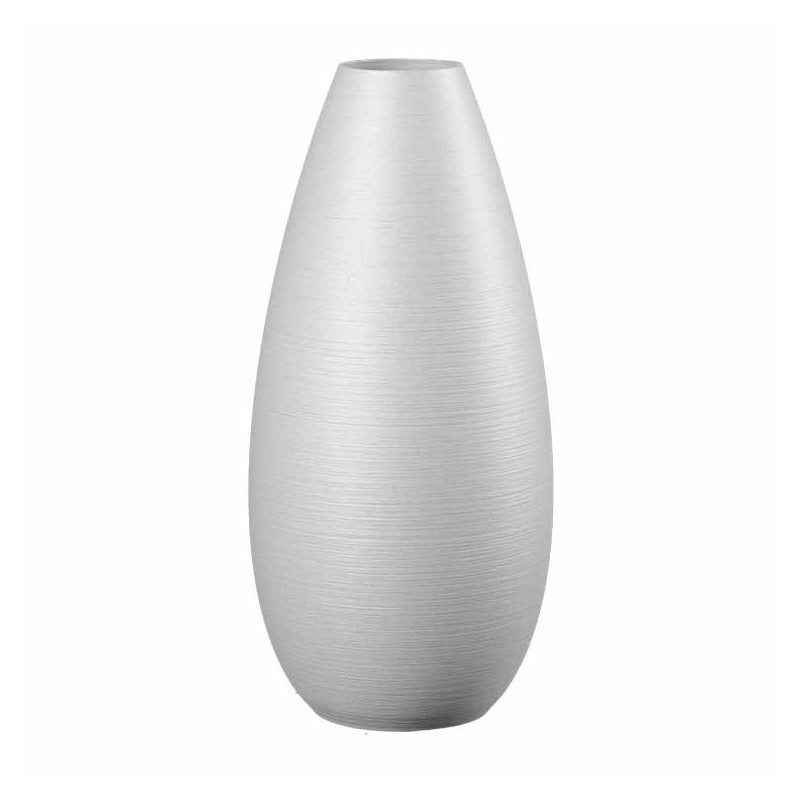 Vase haut contemporain Lisaé  - Couleurs: Blanc - Volume: 6L
