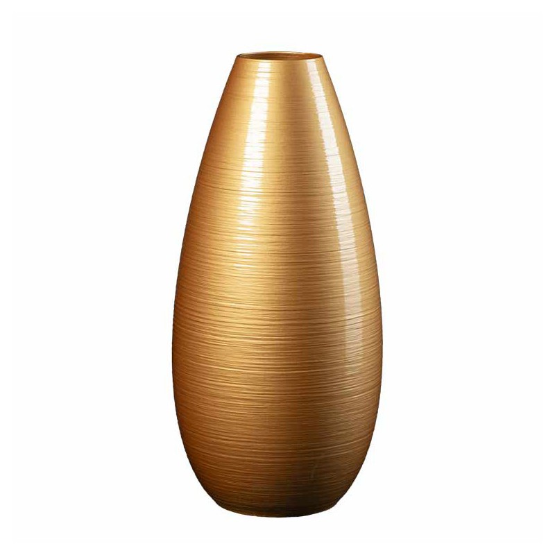 Vase haut contemporain Lisaé  - Couleurs: Or - Volume: 6L