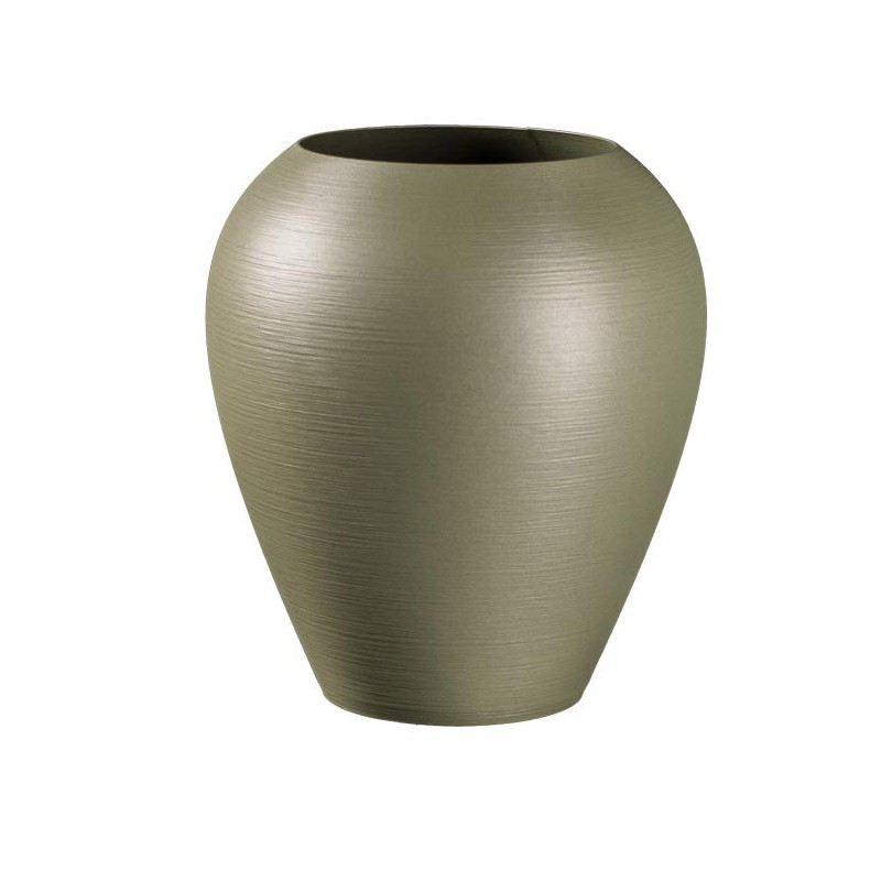 Grand pot forme jarre Lisaé  - Couleurs: Gris - Volume: 5L
