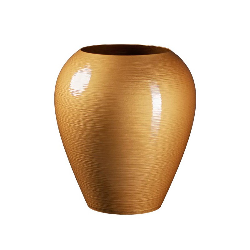 Grand pot forme jarre Lisaé  - Couleurs: Or - Volume: 5L
