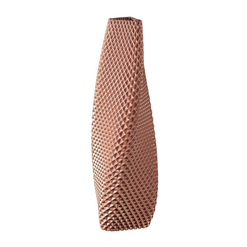 Vase haut motif en relief Ananas  - Couleurs: Cuivre - Volume: 2L