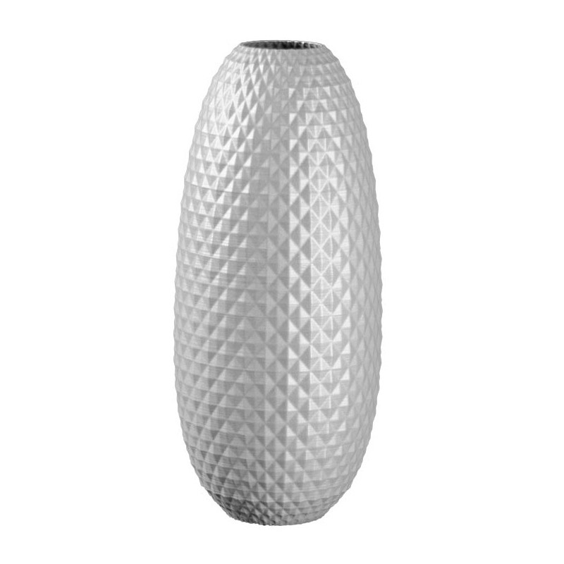 Grand vase extérieur relief Ananas  - Couleurs: Blanc - Volume: 6L