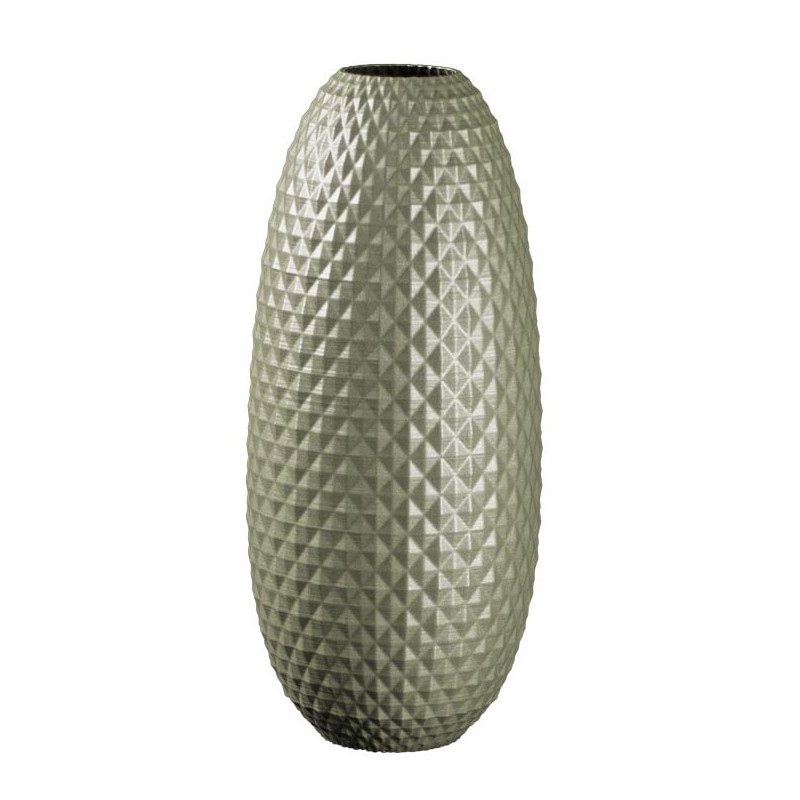 Grand vase extérieur relief Ananas  - Couleurs: Gris - Volume: 6L