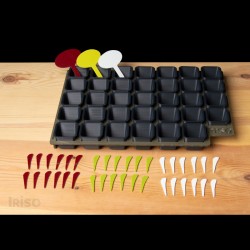 Plateau semis avec godets solides