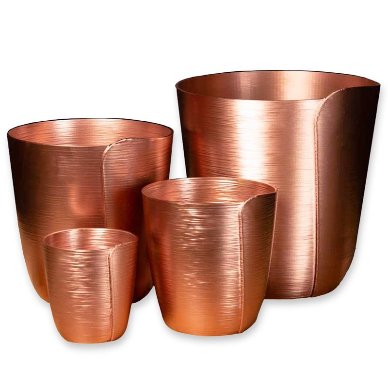 Cache-pot pour plante Forme tulipe  - Taille: 1.3 L - Couleurs: Cuivre