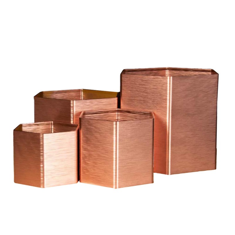 Pot de fleur Forme hexagonale  - Volume: 4L - Couleurs: Cuivre