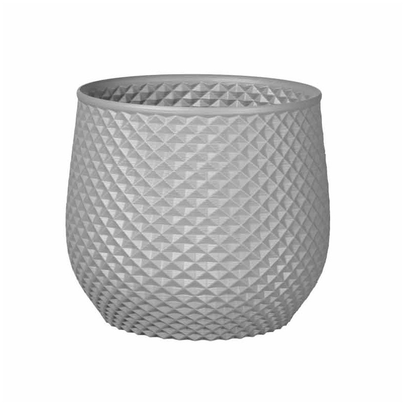 Grand cache pot de fleurs extérieur intérieur design moderne Ananas  - Couleurs: Blanc - Volume: 7L