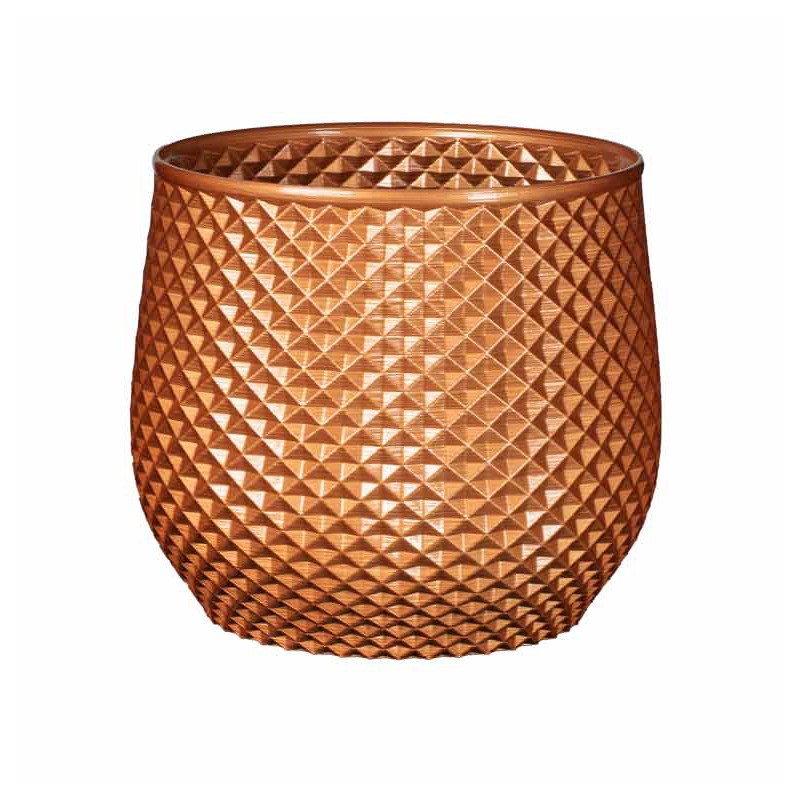 Grand cache pot de fleurs extérieur intérieur design moderne Ananas  - Volume: 7L - Couleurs: Bronze
