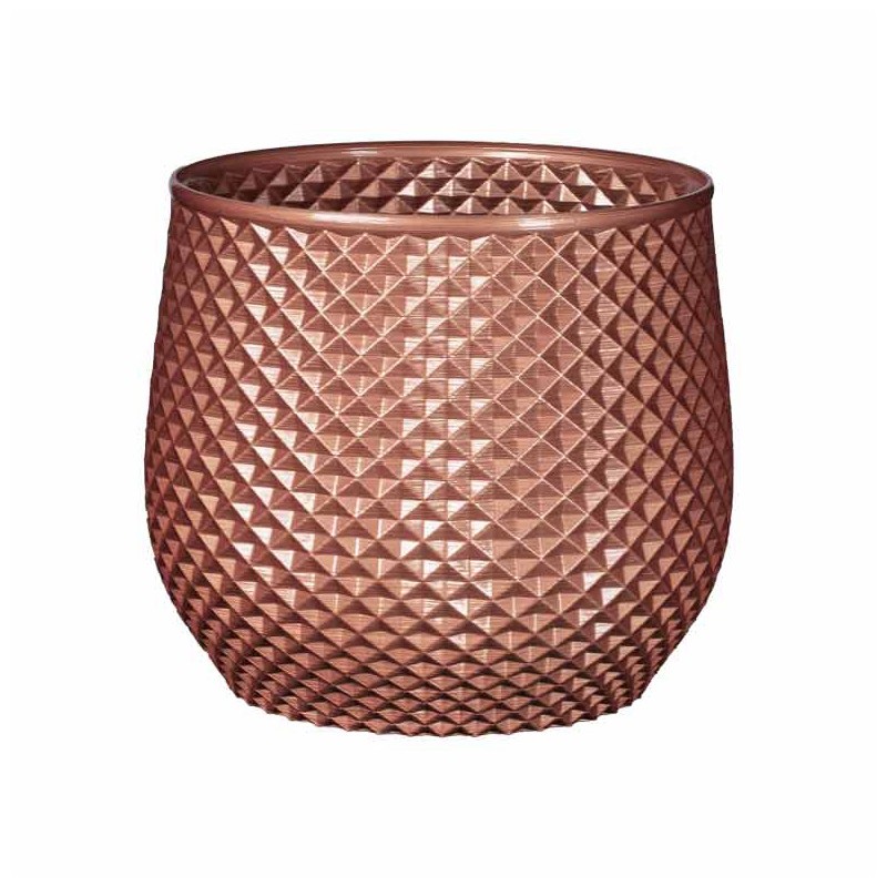 Grand cache pot de fleurs extérieur intérieur design moderne Ananas  - Volume: 7L - Couleurs: Cuivre