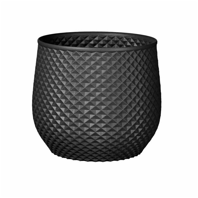 Grand cache pot de fleurs extérieur intérieur design moderne Ananas  - Volume: 7L - Couleurs: Gris anthracite