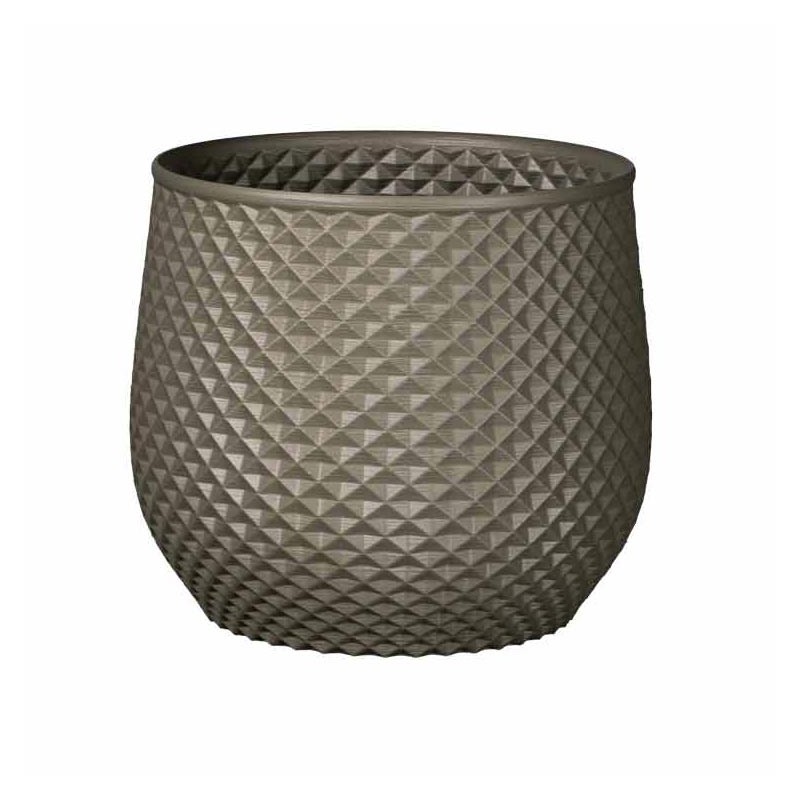 Grand cache pot de fleurs extérieur intérieur design moderne Ananas  - Couleurs: Gris - Volume: 7L