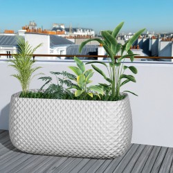 Jardinière rectangulaire design - Pot extérieur et intérieur
