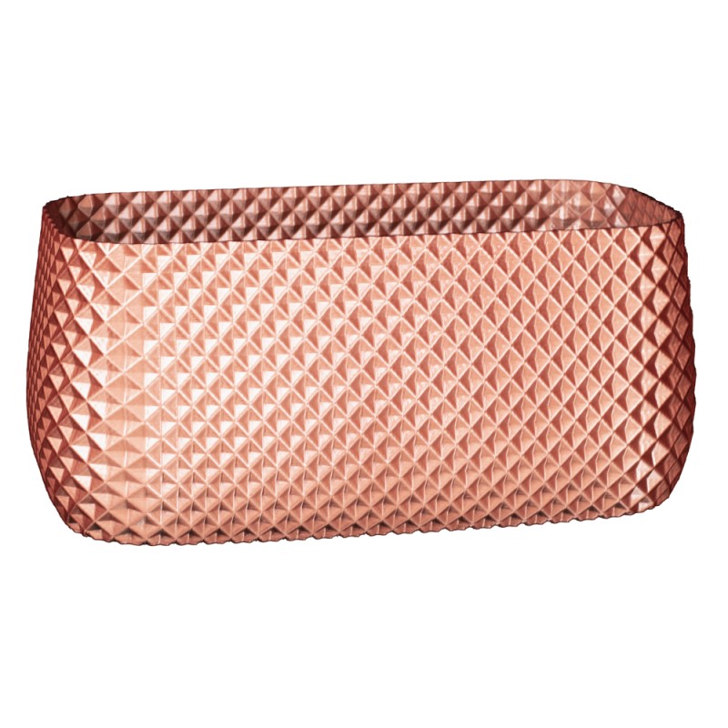 Jardinière rectangulaire design - Pot extérieur et intérieur  - Couleurs: Cuivre - Volume: 6L