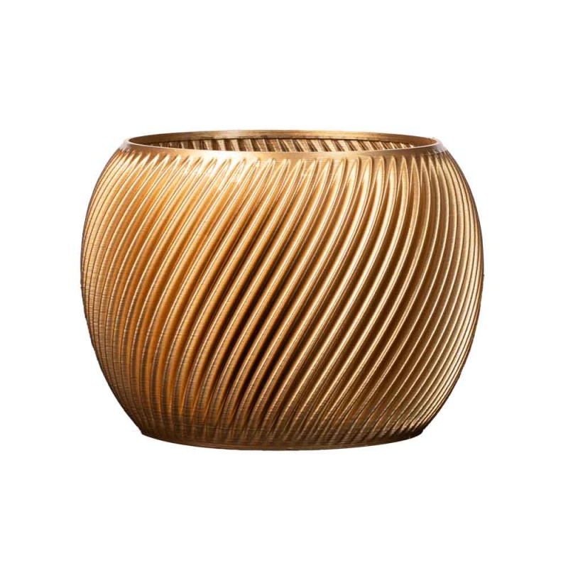 Cache-pot rond intérieur- extérieur Distinction  - Couleurs: Or - Volume: 6L