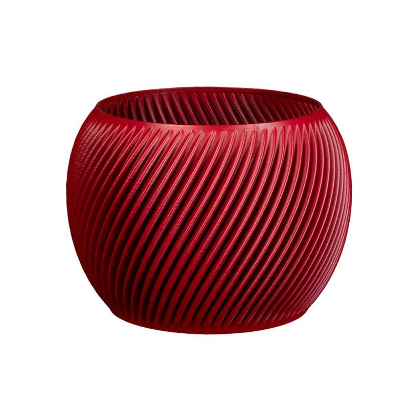 Cache-pot rond intérieur- extérieur Distinction  - Couleurs: Rouge - Volume: 6L