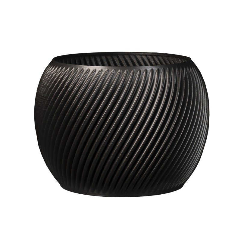 Cache-pot rond intérieur- extérieur Distinction  - Couleurs: Gris anthracite - Volume: 6L