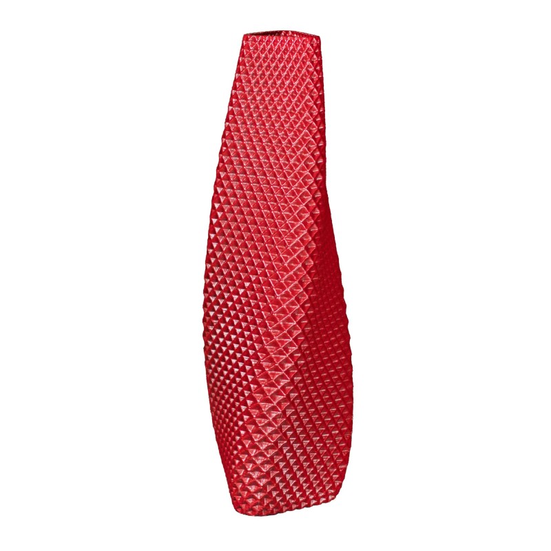 Vase haut motif en relief Ananas  - Couleurs: Rouge - Volume: 2L