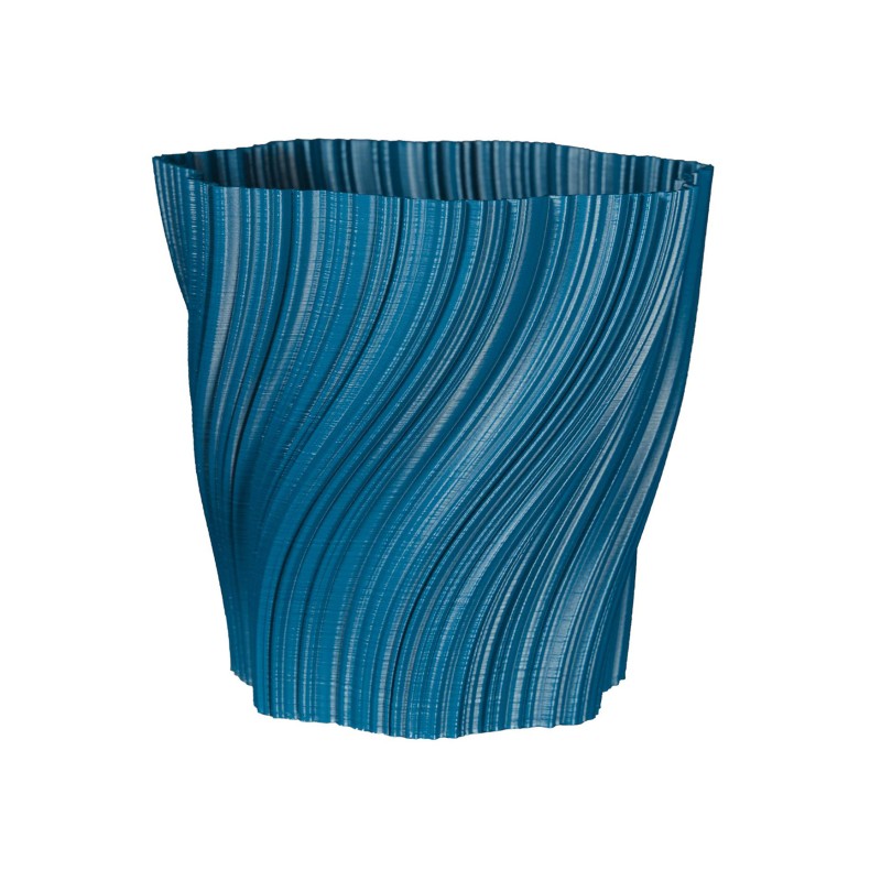 Cache-pot design Oniris forme évasée  - Couleurs: Bleu paon - Volume: 6L