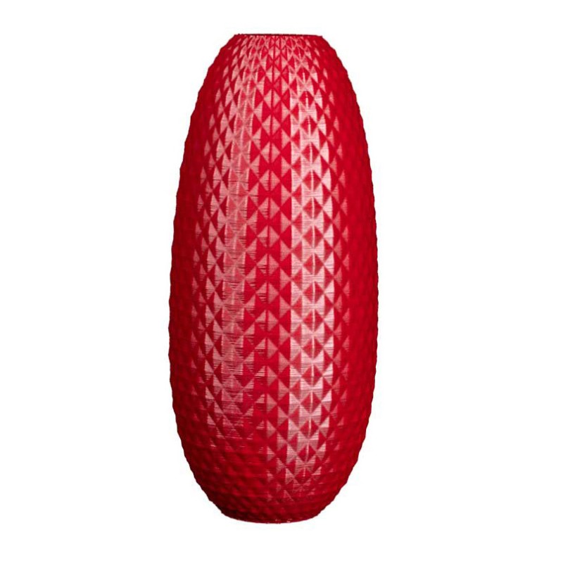 Grand vase extérieur relief Ananas  - Couleurs: Rouge - Volume: 12L