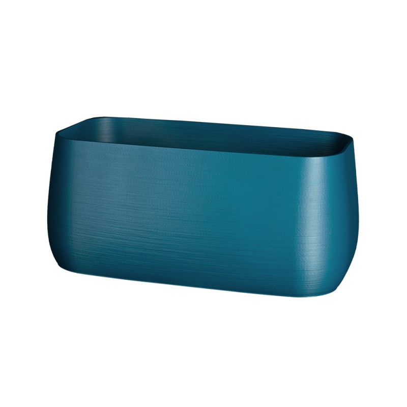 Jardinière rectangulaire pour terrasse et balcon  - Couleurs: Bleu paon - Volume: 6L
