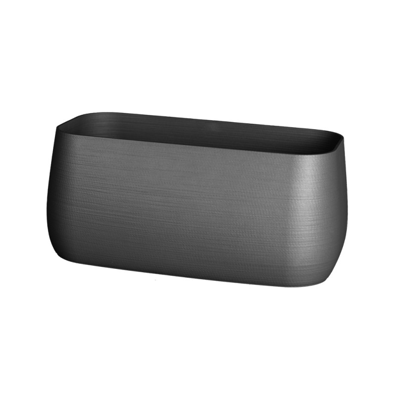 Jardinière rectangulaire pour terrasse et balcon  - Couleurs: Gris anthracite - Volume: 6L