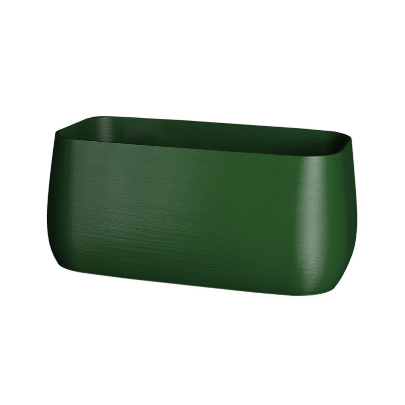 Jardinière rectangulaire pour terrasse et balcon  - Couleurs: Vert Foncé - Volume: 6L