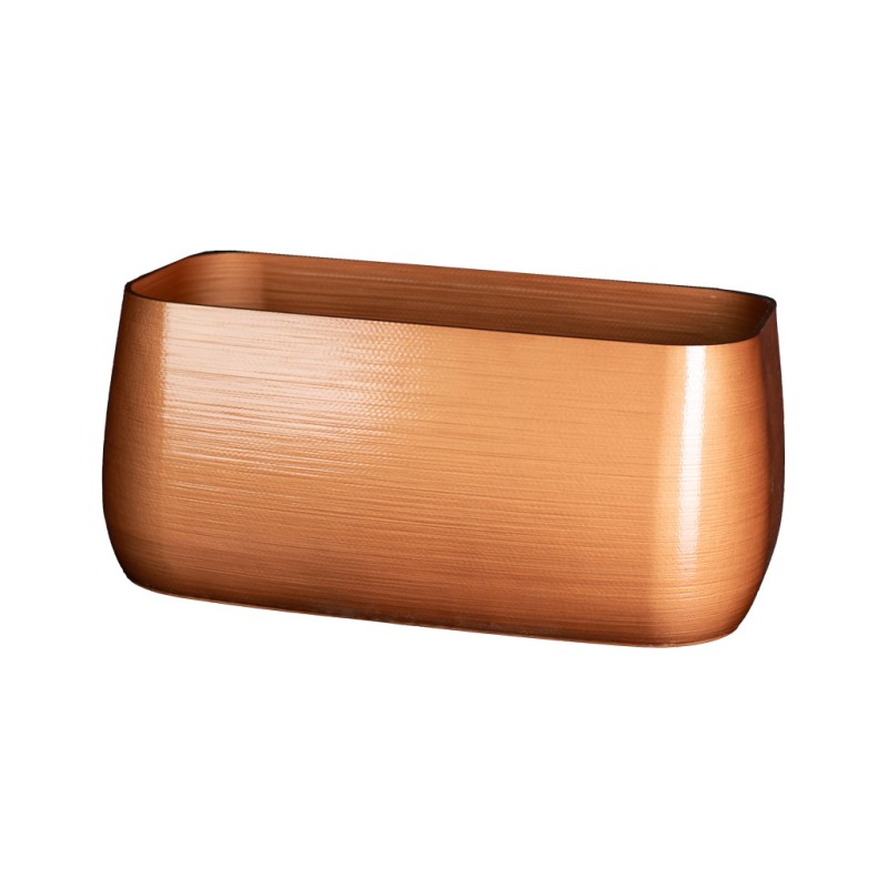 Jardinière rectangulaire pour terrasse et balcon  - Couleurs: Bronze - Volume: 6L