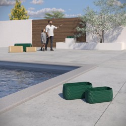 Jardinière rectangulaire design - Pot extérieur et intérieur