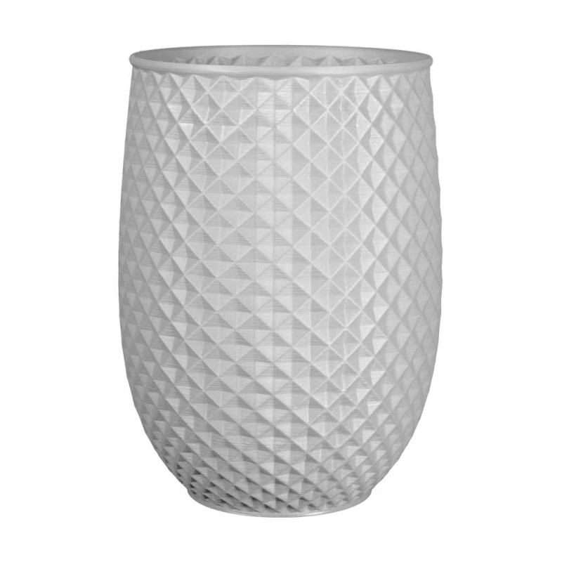 Cache pot haut design Ananas  - Couleurs: Blanc - Volume: 19L