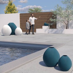 Vase rond design Spirilus
