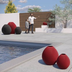 Vase rond design Spirilus