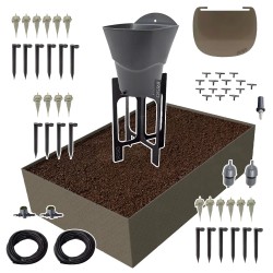 Carré potager 80x120cm - Arrosage autonome goutte à goutte - Kit 16 plants