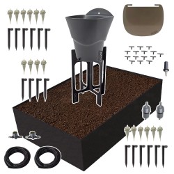 Carré potager 80x120cm - Arrosage autonome goutte à goutte - Kit 16 plants