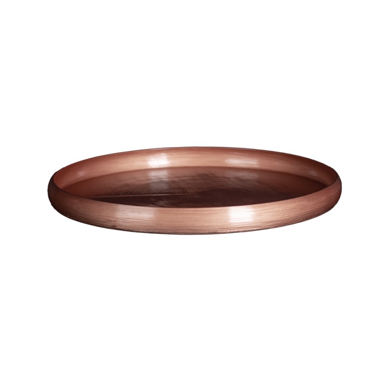 Soucoupe ronde pot de fleurs petite taille  - Couleurs: Cuivre - Volume: 0.2L