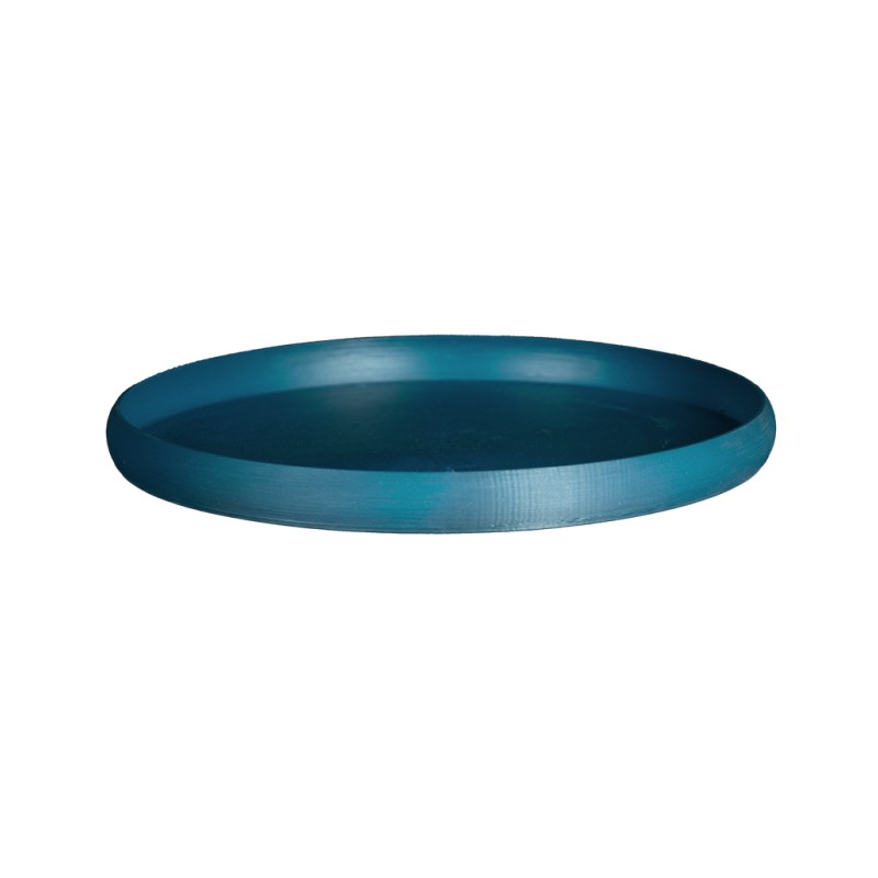 Soucoupe ronde pot de fleurs petite taille  - Couleurs: Bleu paon - Volume: 0.2L