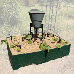 Carré potager 80x120cm - Arrosage autonome goutte à goutte - Kit 16 plants