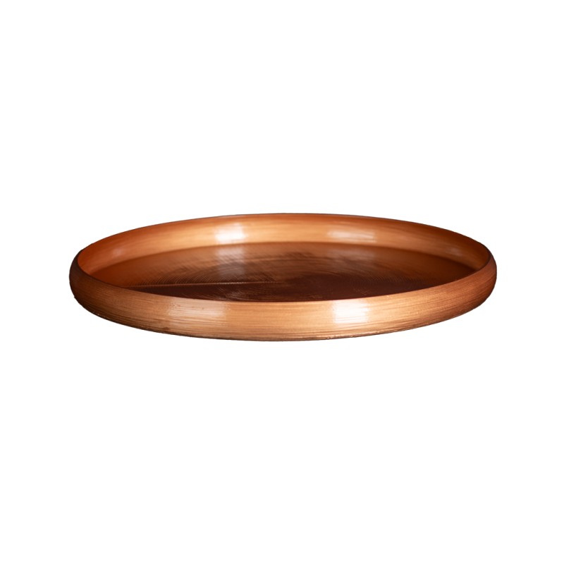 Soucoupe ronde pot de fleurs taille moyenne  - Volume: 4L - Couleurs: Bronze
